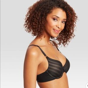 Maidenform Black Striped Bra